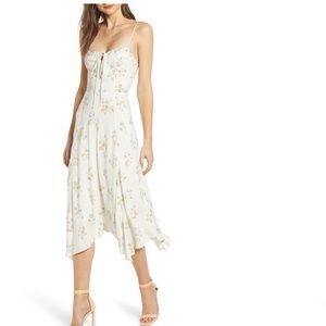 Wayf Hampshire Handkerchief hem dress cream sz XL